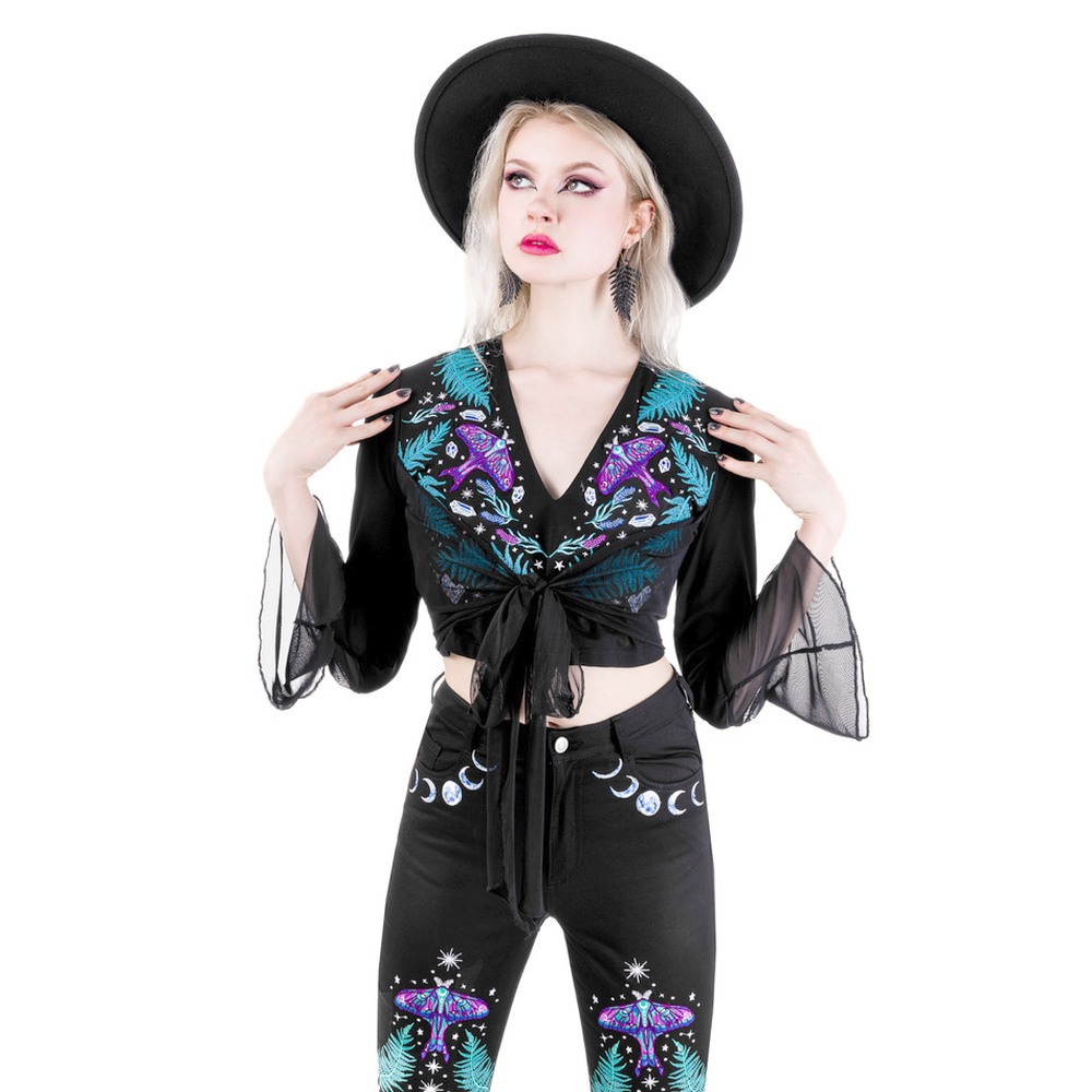 Restyle - Enchanted Forest Chemisier - Noir